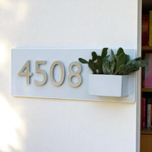 Sleek Planter Number plate for Home Decor & Office - Karigaari India Aesthetic Home Decor