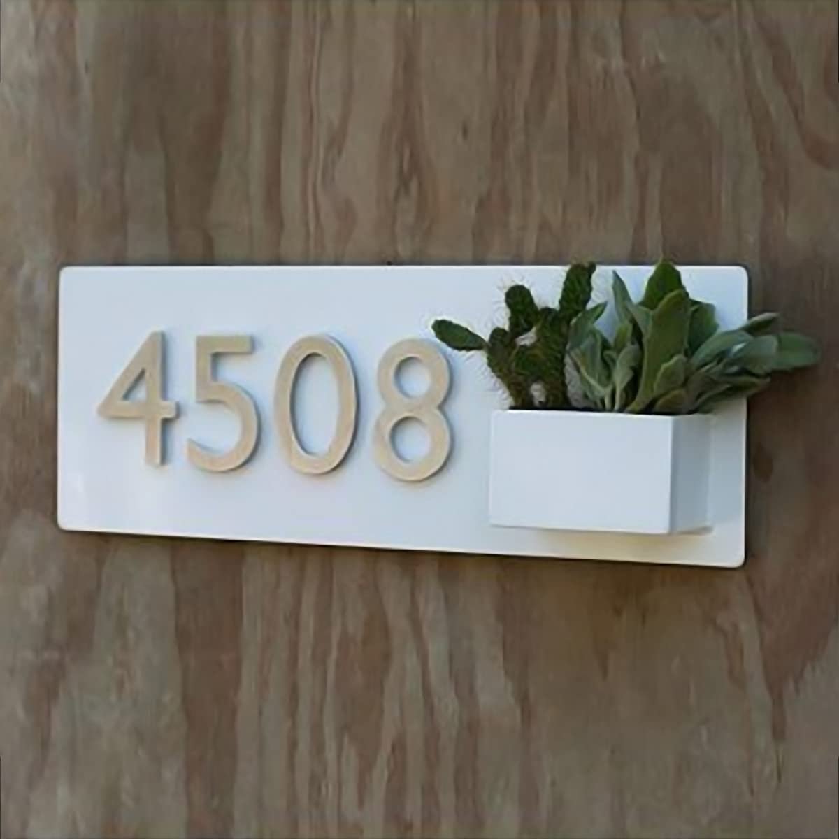 Graceful Sleek Planter Number Sign For Home Home Decor Office Luxurious Accent 2 Sleek Planter Number plate for Home Decor & Office - Karigaari India Aesthetic Home Decor