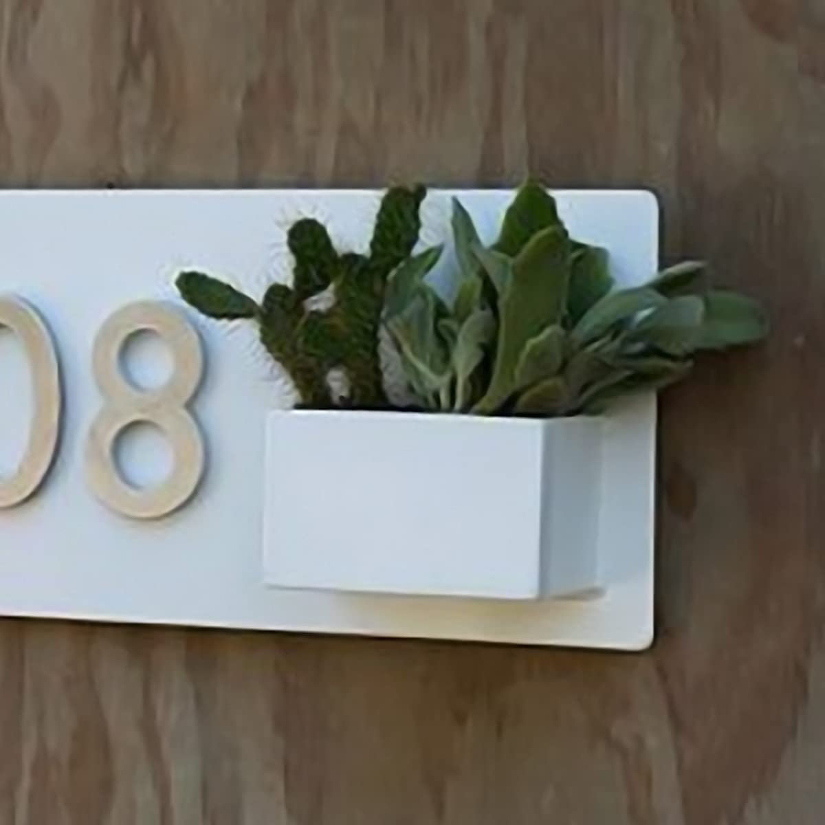 Graceful Sleek Planter Number Sign For Home Home Decor Office Luxurious Accent 4 Sleek Planter Number plate for Home Decor & Office - Karigaari India Aesthetic Home Decor