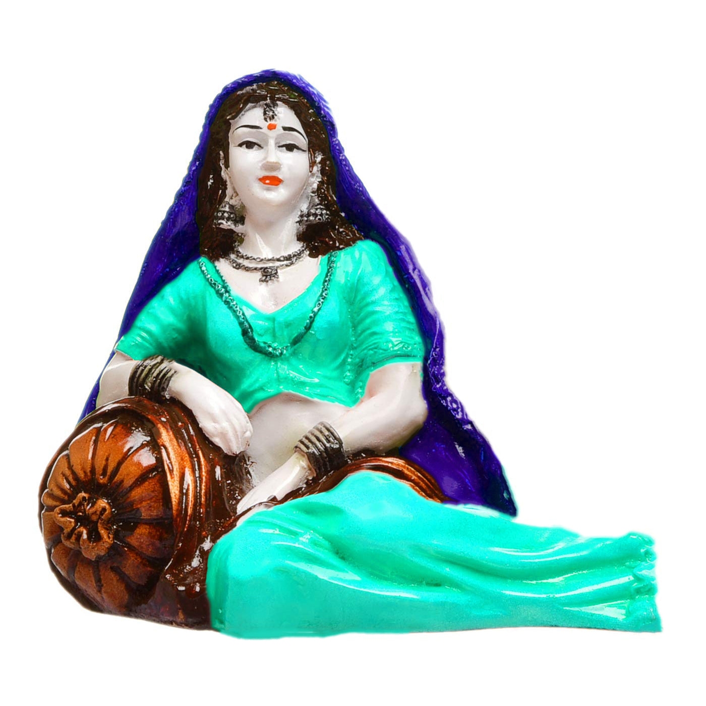 Graceful Tranquil Seated Charm Resin Lady In Repose Calm Home Decor Unique Decor Piece 3 Tranquil Seated Charm: Karigaari Resin Lady in Repose - Peaceful Home Decor - Karigaari India Aesthetic Home Decor