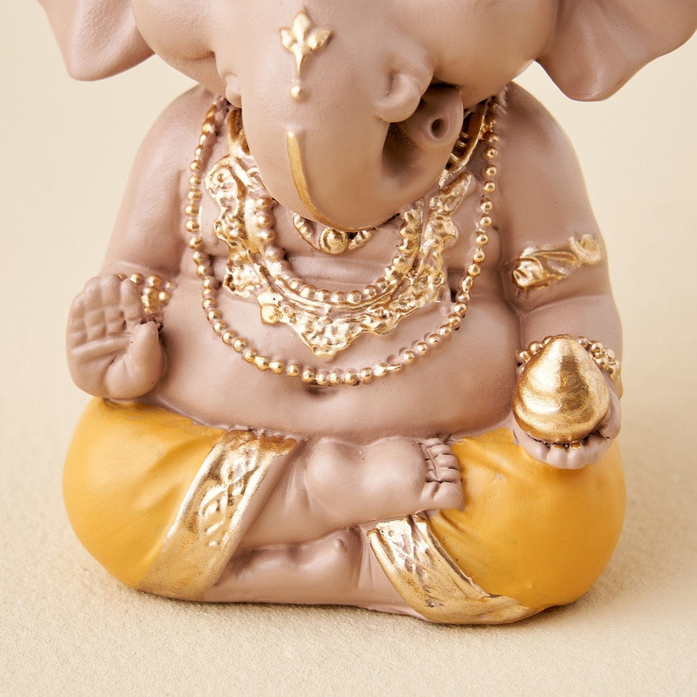 Luxurious Blessing Ganesha Figurine Invite Spiritual Grace Positivity Home Decor Accent 6 Blessing Ganesha Idol – Invite Divine Grace & Positivity - Karigaari India Aesthetic Home Decor