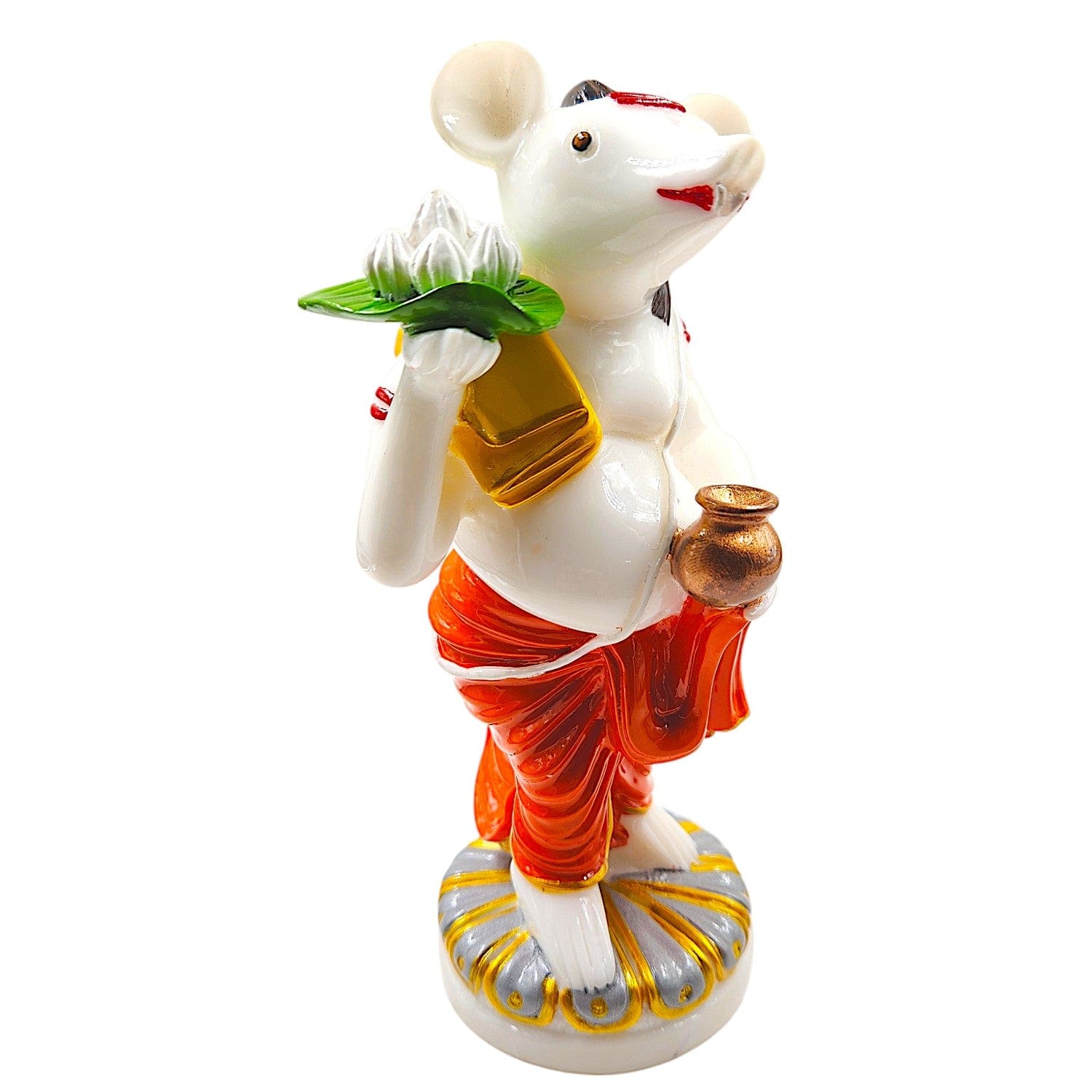 Luxurious Cute Mushak Decor Piece Fortunate Resin Crafted Mouse Figurine For Ganesha Home Home Decor Home Decor Accent 4