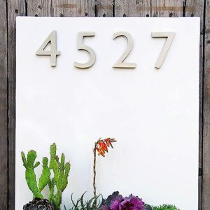 Handcrafted Customized Designer Horizontal House Number Plate (White) - Karigaari India Aesthetic Home Decor