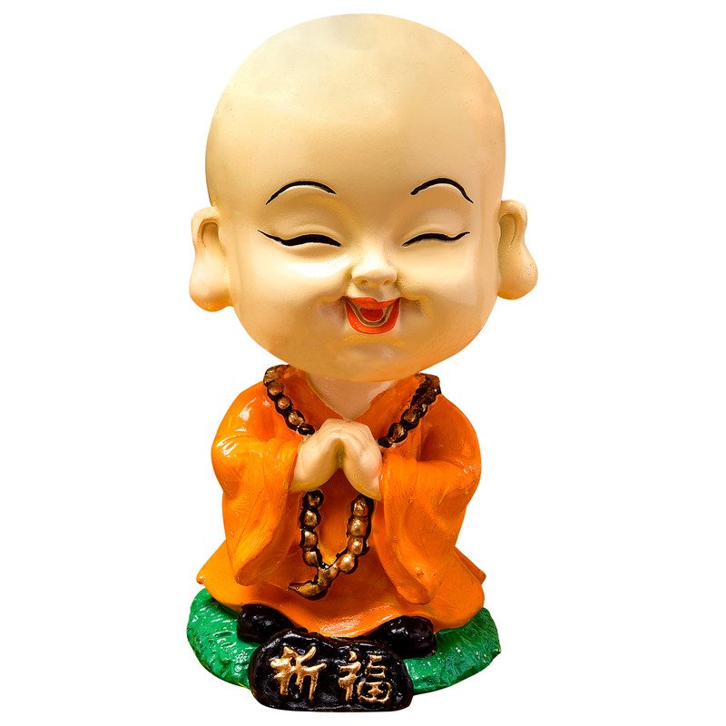 Luxurious Handmade Ployresin Lord Buddha Praying Figurine Display Piece Home Decor Office Home Decor Spiritual Gift Orange Colour Unique Decor Piece 3 Handcrafted Ployresin Lord Buddha Praying Statue Showpiece Home Decor/Office Decor/Spiritual Gift, Orange Colour - Karigaari India Aesthetic Home Decor