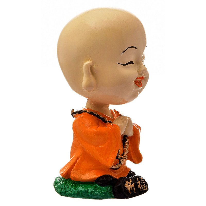 Luxurious Handmade Ployresin Lord Buddha Praying Figurine Display Piece Home Decor Office Home Decor Spiritual Gift Orange Colour Unique Decor Piece 4 Handcrafted Ployresin Lord Buddha Praying Statue Showpiece Home Decor/Office Decor/Spiritual Gift, Orange Colour - Karigaari India Aesthetic Home Decor