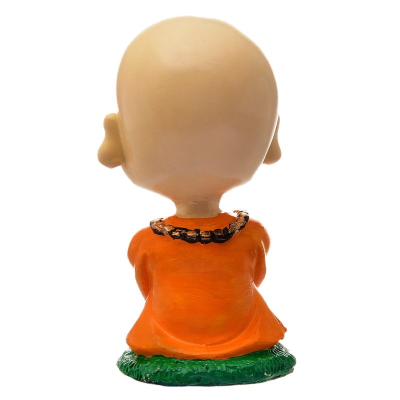 Luxurious Handmade Ployresin Lord Buddha Praying Figurine Display Piece Home Decor Office Home Decor Spiritual Gift Orange Colour Unique Decor Piece 5 Handcrafted Ployresin Lord Buddha Praying Statue Showpiece Home Decor/Office Decor/Spiritual Gift, Orange Colour - Karigaari India Aesthetic Home Decor