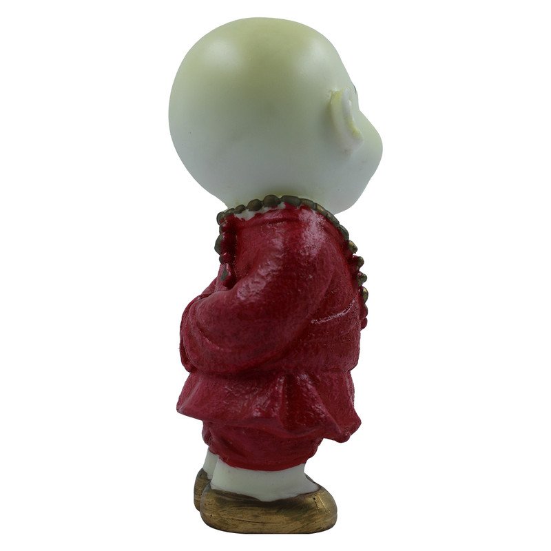 Luxurious Handmade Ployresin Lord Buddha Standing Figure Centerpiece Home Home Decor Office Decoration Spiritual Gift White And Red Stylish Accent 4 Handcrafted Ployresin Lord Buddha Standing Statue Showpiece Home Decor/Office Decor/Spiritual Gift, White And Red - Karigaari India Aesthetic Home Decor