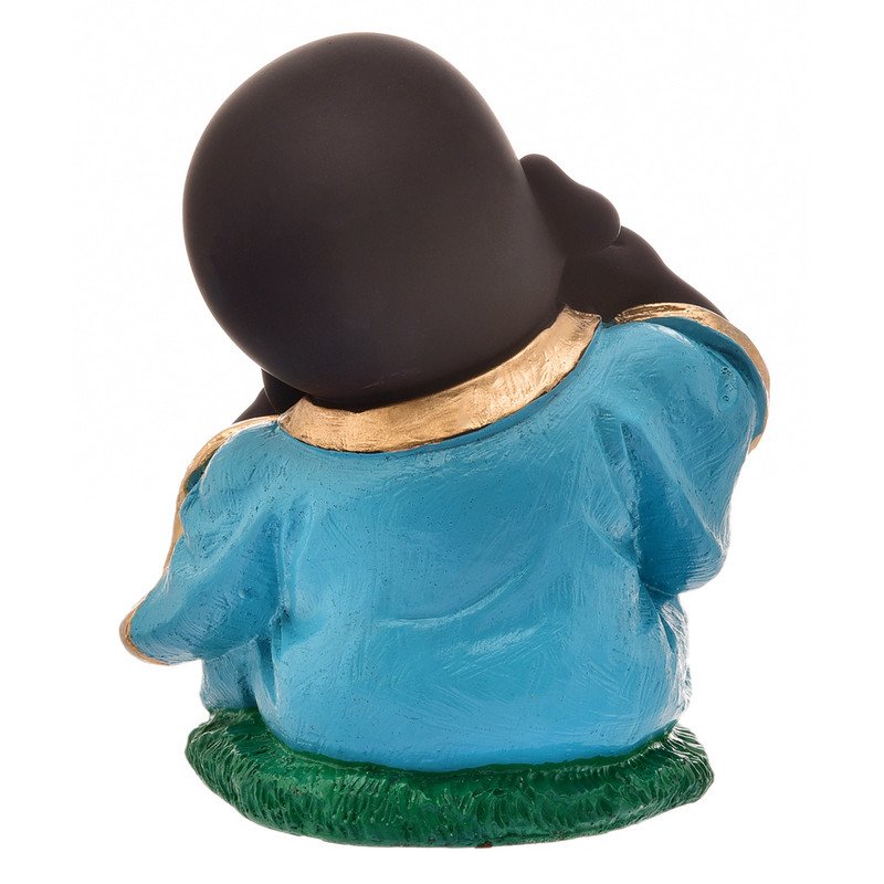 Luxurious Handmade Ployresin Sitting With Putting Fingers On Chicks Lord Buddha Figure Centerpiece Home Home Decor Office Decoration Spiritual Gift Sky Blue Colour Artful Decor Piece 5 Handcrafted Ployresin Sitting With Putting Fingers On Chicks Lord Buddha Statue Showpiece Home Decor/Office Decor/Spiritual Gift, Sky Blue Colour - Karigaari India Aesthetic Home Decor