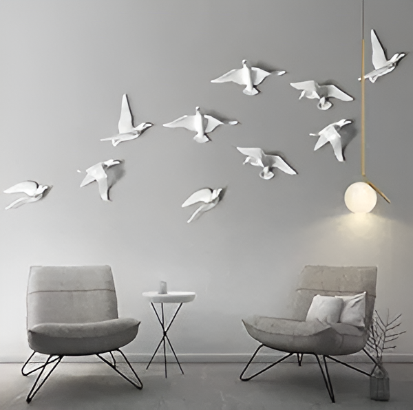 Luxurious Handmade Swallow Flock Decor Collection Of 10 Stylish Accent 1 Handcrafted Swallow Flock Decor - Set of 10 - Karigaari India Aesthetic Home Decor