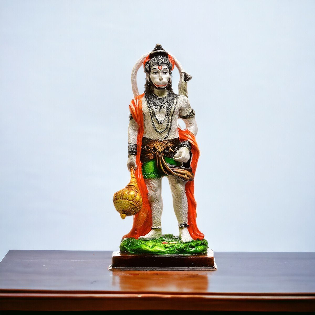 Polyresine Multicolor Standing Hanuman Idol for Home Decor I Hanuman Showpiece for Gifting - Karigaari India Aesthetic Home Decor