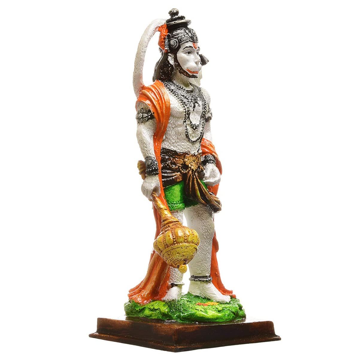 Polyresine Multicolor Standing Hanuman Idol for Home Decor I Hanuman Showpiece for Gifting - Karigaari India Aesthetic Home Decor
