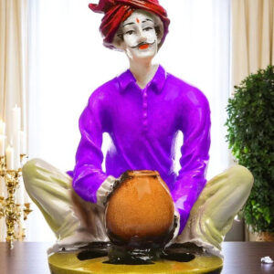 Shaping Tradition in Resin: Karigaari Potter of Rajasthan - Earthy Home Accent - Karigaari India Aesthetic Home Decor