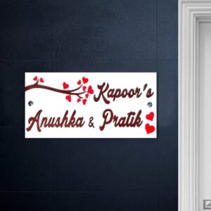 Beautiful Wooden Name Plate for Home Durable Stylish Custom - Karigaari India Aesthetic Home Decor