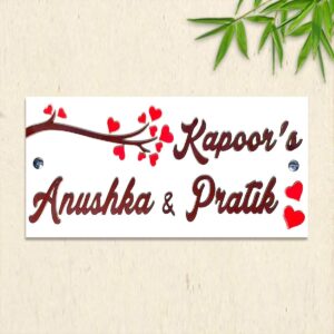Beautiful Wooden Name Plate for Home Durable Stylish Custom - Karigaari India Aesthetic Home Decor