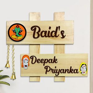 Durable Personalized Wooden Name Plate for Office Home Stylish Beautiful - Karigaari India Aesthetic Home Decor