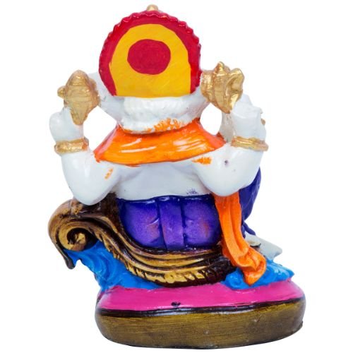 Unique Design Little Lord Ganesha Sitting With One Leg Down Idol Multicolor Best Item for Home Decor - Karigaari India Aesthetic Home Decor