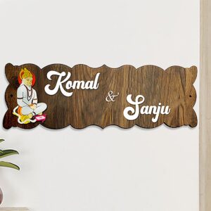 Stylish Custom Wooden Name Plate for House Durable Beautiful - Karigaari India Aesthetic Home Decor