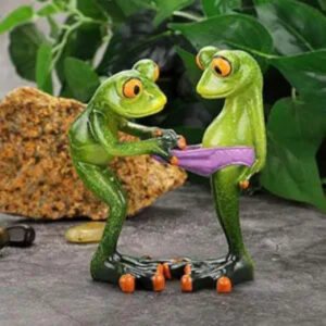 Funny Frog Figurine Resin Decor - Quirky Gift - Karigaari India Aesthetic Home Decor