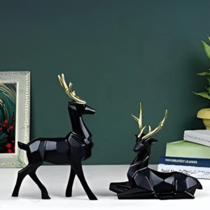 Geometric Deer Figurines - Modern Home Decor - Karigaari India Aesthetic Home Decor