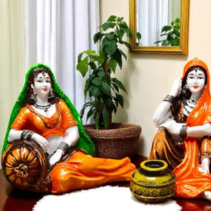 Indian Village Women Resin Statue Set - Karigaari India Aesthetic Home Decor