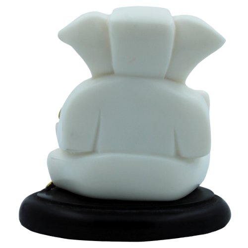 Lord Ganesha Sitting With Holding Modak in Hand White Color Idol for Home Decor - Karigaari India Aesthetic Home Decor