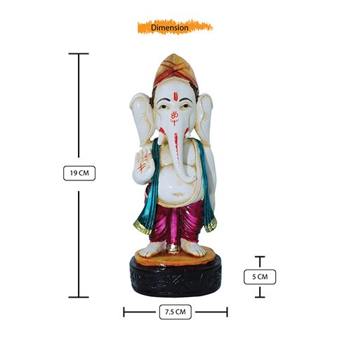 Modern Lord Ganesha Standing Giving Blessing Multiolor Figure For Home Decor Home Decoration 3 Lord Ganesha Standing & Giving Blessing multiolor Idol for Home Decor - Karigaari India Aesthetic Home Decor