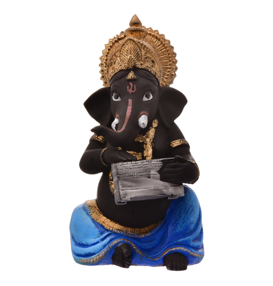Modern Melodic Blessings Ganesha Intricately Crafted Resin Crafted Statue With Harmonium Spiritual Festive Unique Decor Piece 2 Melodic Blessings Ganesha: Intricately Crafted Resin Idol with Harmonium - Spiritual & Festive - Karigaari India Aesthetic Home Decor