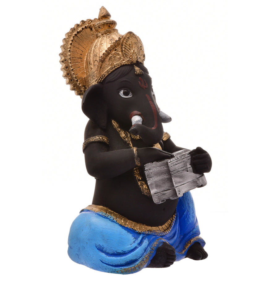 Modern Melodic Blessings Ganesha Intricately Crafted Resin Crafted Statue With Harmonium Spiritual Festive Unique Decor Piece 4 Melodic Blessings Ganesha: Intricately Crafted Resin Idol with Harmonium - Spiritual & Festive - Karigaari India Aesthetic Home Decor