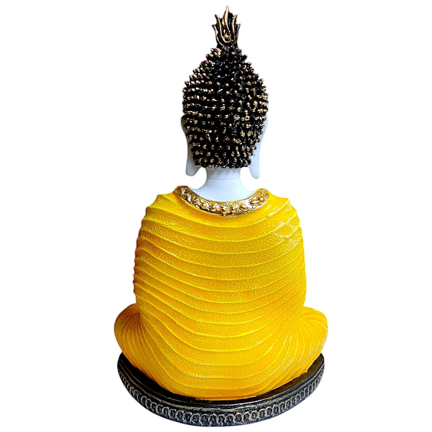 Modern Serenity In Style Radiant Yellow Resin Crafted Buddha Figurine For Serene Vibes Home Meditation Home Decor Figurine Unique Decor Piece 7 Serenity in Style Radiant Yellow Resin Buddha Idol for Peaceful Vibes | Home & Meditation Decor Statue - Karigaari India Aesthetic Home Decor