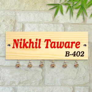 Simple Personalized Stylish Wooden Name Plate for Office Durable Home - Karigaari India Aesthetic Home Decor