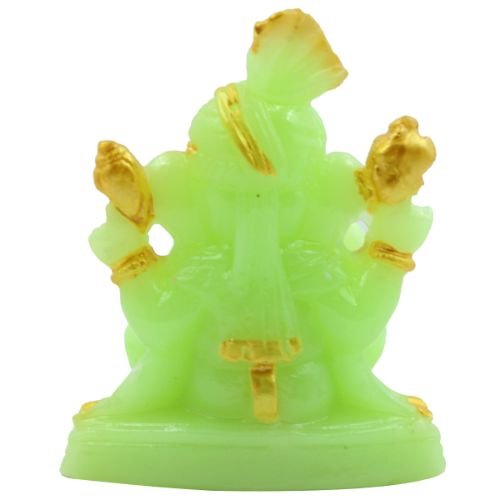 Modern Small Lord Ganesha Sitting Distinctive Crystal Green Colour Figure With Golden Ornaments For Home Decor Artful Decor Piece 6 Small Lord Ganesha sitting Unique Crystal Green Colour Idol with Golden Ornaments for Home Decor - Karigaari India Aesthetic Home Decor