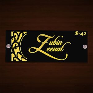 Beautiful Stylish Acrylic Name Plate for Office Home Custom Durable - Karigaari India Aesthetic Home Decor
