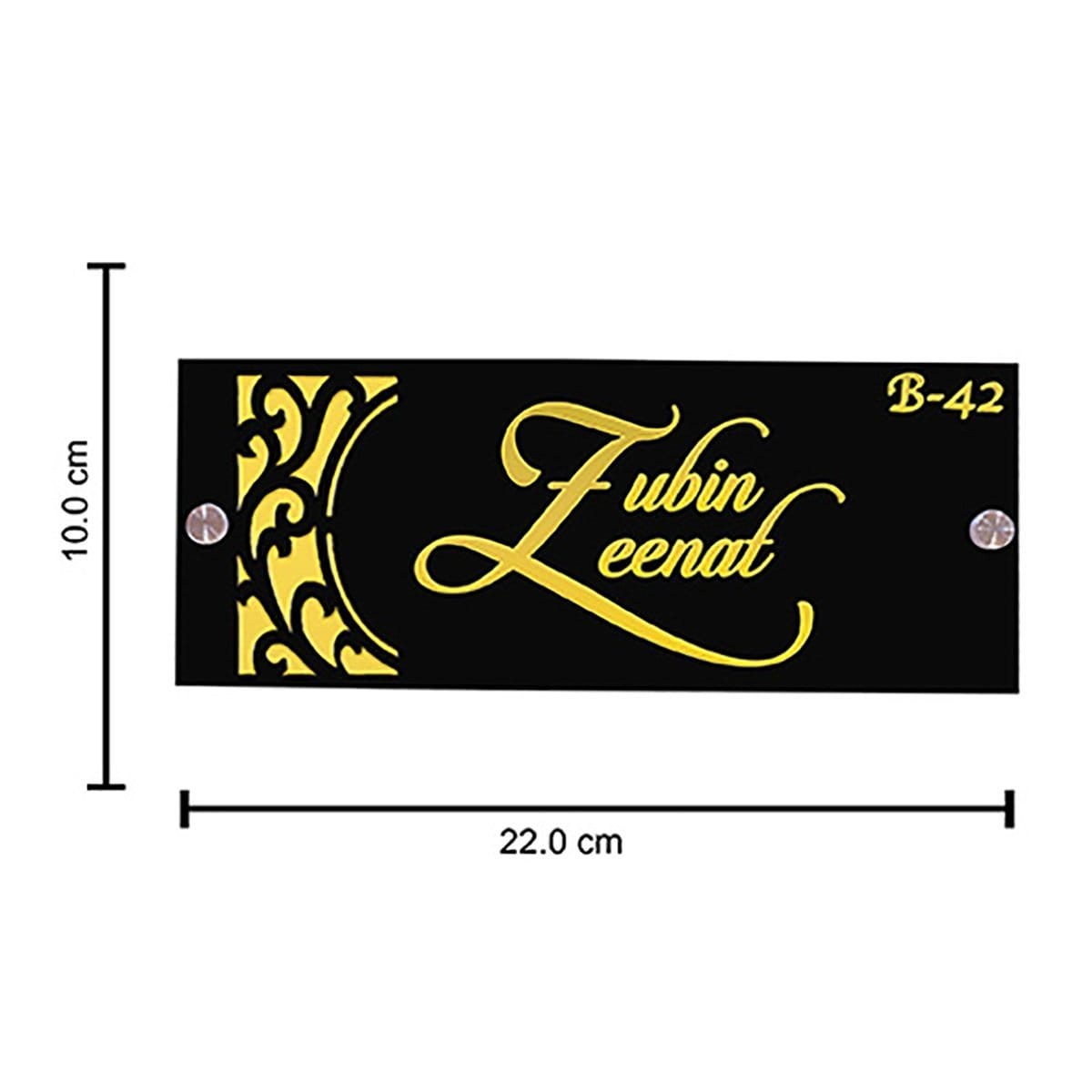 Modern Stunning Fashionable Plexiglass Name Plaque For Office Home Custom Sturdy Stylish Accent 3 Beautiful Stylish Acrylic Name Plate for Office Home Custom Durable - Karigaari India Aesthetic Home Decor