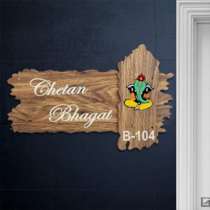 Beautiful Durable Wooden Name Plate for Office Stylish Home Decor - Karigaari India Aesthetic Home Decor