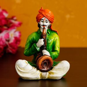Indian Folk Instrument Player Home Decor - Karigaari India Aesthetic Home Decor
