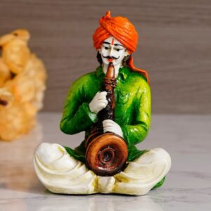 Indian Folk Instrument Player Home Decor - Karigaari India Aesthetic Home Decor