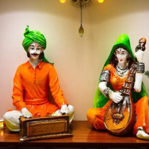 Rajasthani Musician Couple: A Symphony in Resin - Karigaari India Aesthetic Home Decor