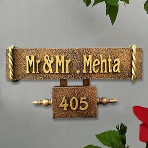 Handmade Beautiful Sturdy Wooden Name Plate for Home Personalized Custom - Karigaari India Aesthetic Home Decor