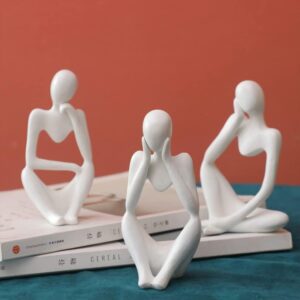 Abstract Meditative Thinker Statues Mindfulness-Inspired Decor for Modern Homes - Karigaari India Aesthetic Home Decor