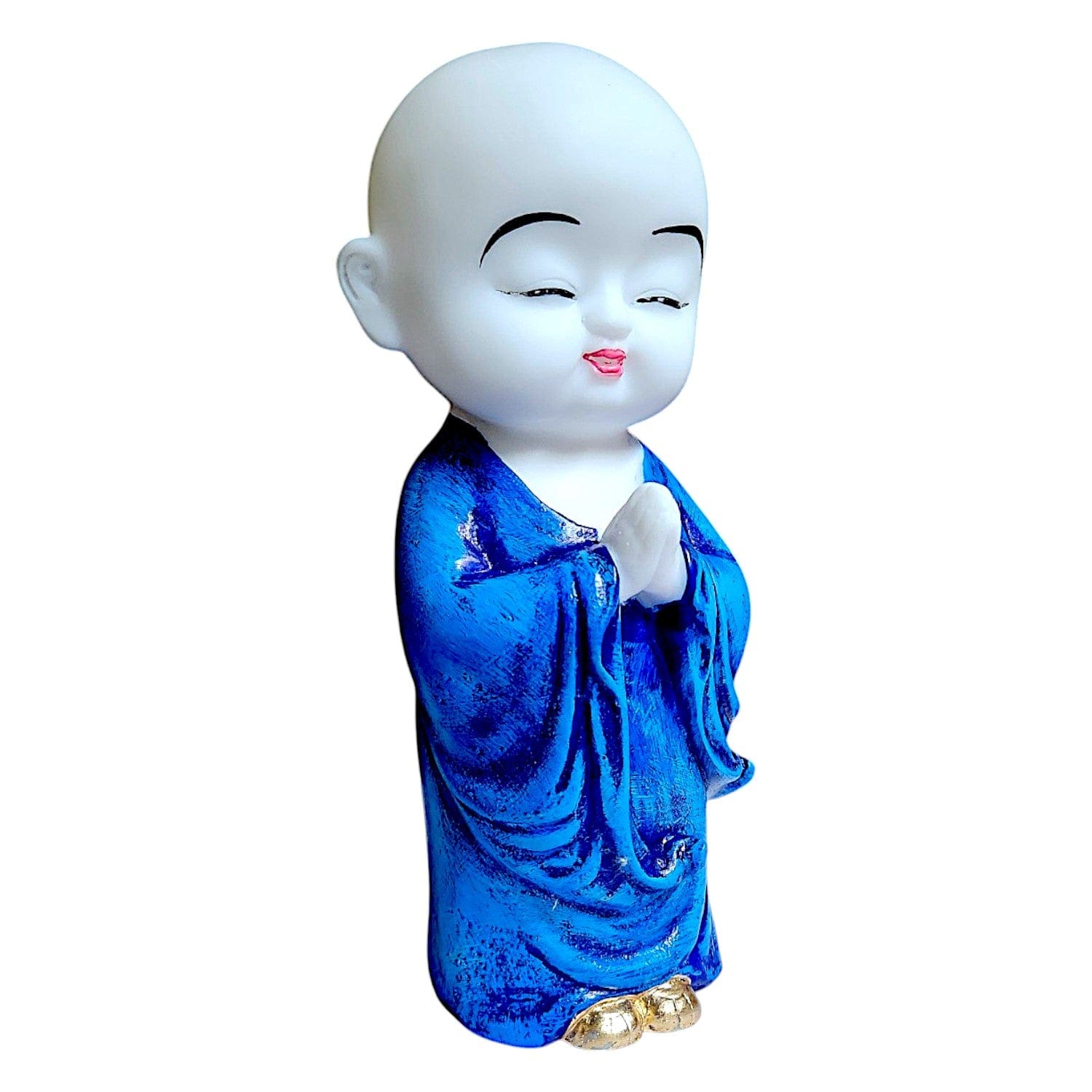 Premium Blissful Baby Buddha Statue In Blue Resin Crafted Namaste Monk Idol For Calm Vibes Home Decor Spiritual Gifting Home Decoration 4 Blissful Baby Buddha Idol in Blue Resin Namaste Monk Statue for Calm Vibes, Home Decor & Spiritual Gifting - Karigaari India Aesthetic Home Decor