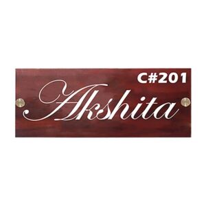 Custom Beautiful Wooden Name Plate for House Sturdy Durable Decor - Karigaari India Aesthetic Home Decor