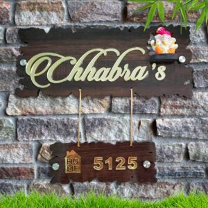 Personalized Durable Name Plate for Home Bungalow Outdoor Decor - Karigaari India Aesthetic Home Decor