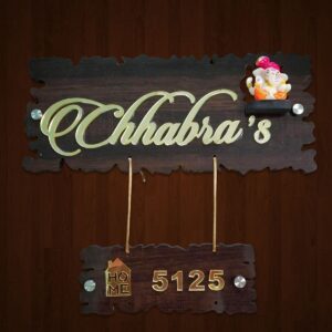 Personalized Durable Name Plate for Home Bungalow Outdoor Decor - Karigaari India Aesthetic Home Decor