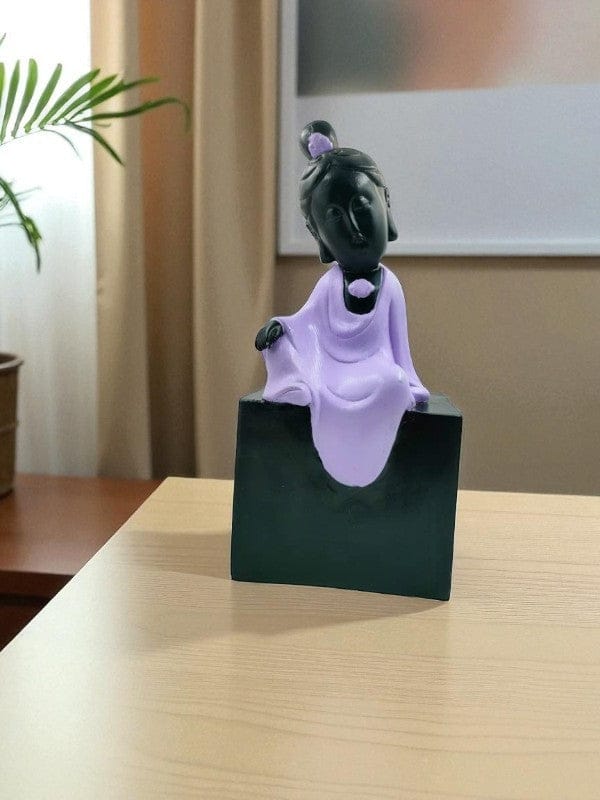 Premium Cute Purple Baby Monk Buddha Figurine Resin Crafted Smiling Cheeks Miniature For Joy Positivity Charming Home Decoration 1