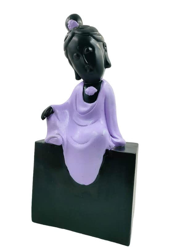 Premium Cute Purple Baby Monk Buddha Figurine Resin Crafted Smiling Cheeks Miniature For Joy Positivity Charming Home Decoration 2