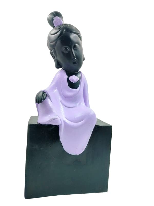 Premium Cute Purple Baby Monk Buddha Figurine Resin Crafted Smiling Cheeks Miniature For Joy Positivity Charming Home Decoration 3
