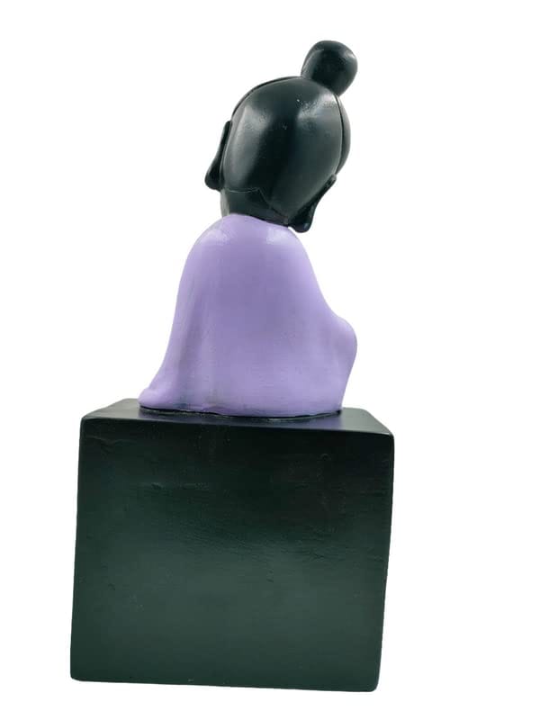 Premium Cute Purple Baby Monk Buddha Figurine Resin Crafted Smiling Cheeks Miniature For Joy Positivity Charming Home Decoration 5