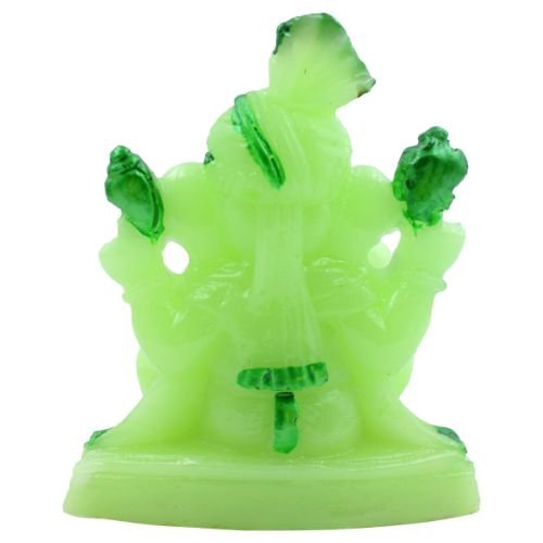 Premium Distinctive Crystal Green Colour Lord Ganesha Sitting Figure With Dark Green Colour Ornaments For Home Home Decor Decorative Piece 6 Unique Crystal Green Colour Lord Ganesha sitting Idol with Dark Green Colour Ornaments for Home Decor - Karigaari India Aesthetic Home Decor