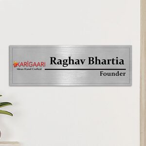 Stylish Sturdy Acrylic Name Plate for House Custom Durable Beautiful - Karigaari India Aesthetic Home Decor