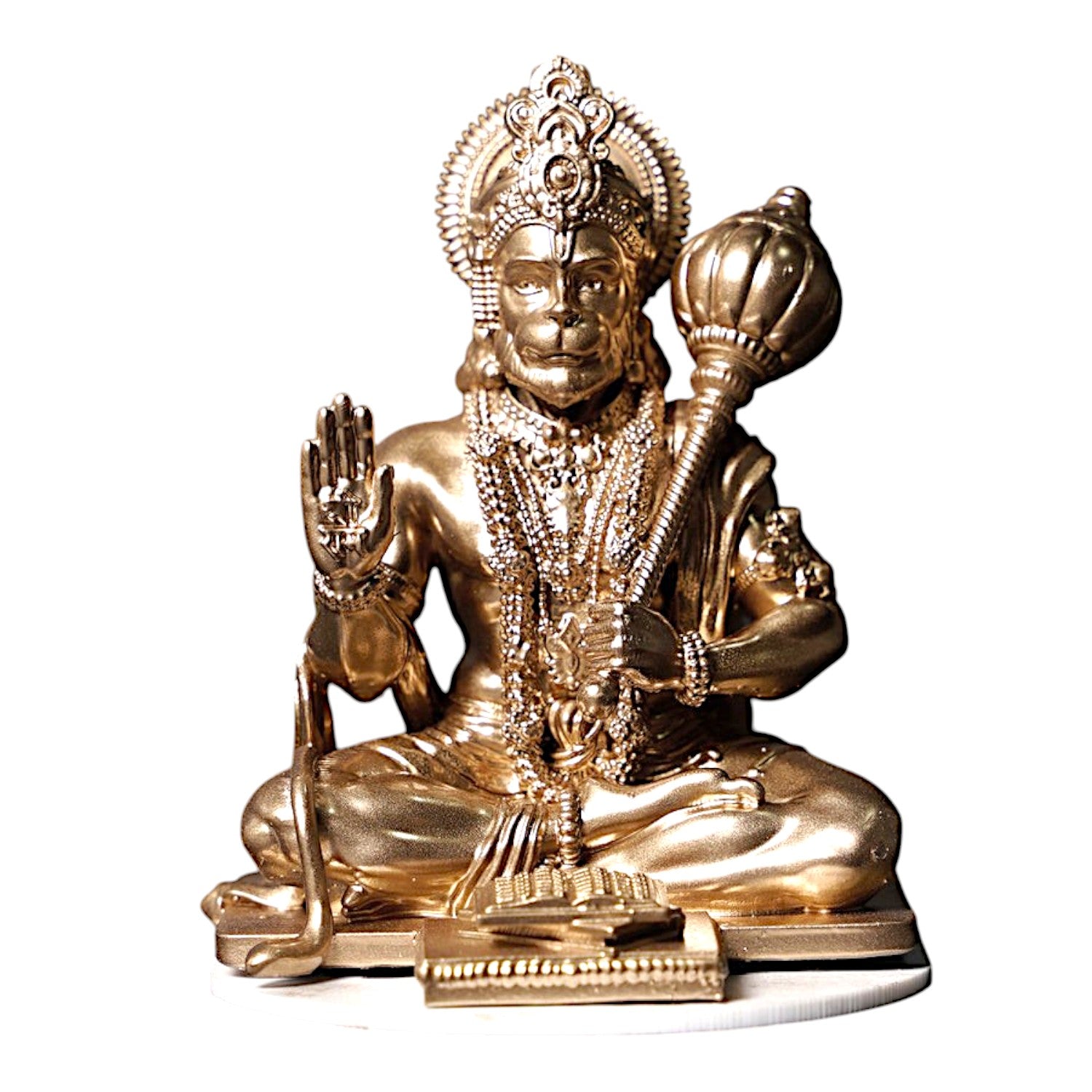 Premium Golden Hanuman Resin Crafted Figure For Car Dashboard Modern Ornament 4 Golden Hanuman Resin Idol for Car Dashboard - Karigaari India Aesthetic Home Decor